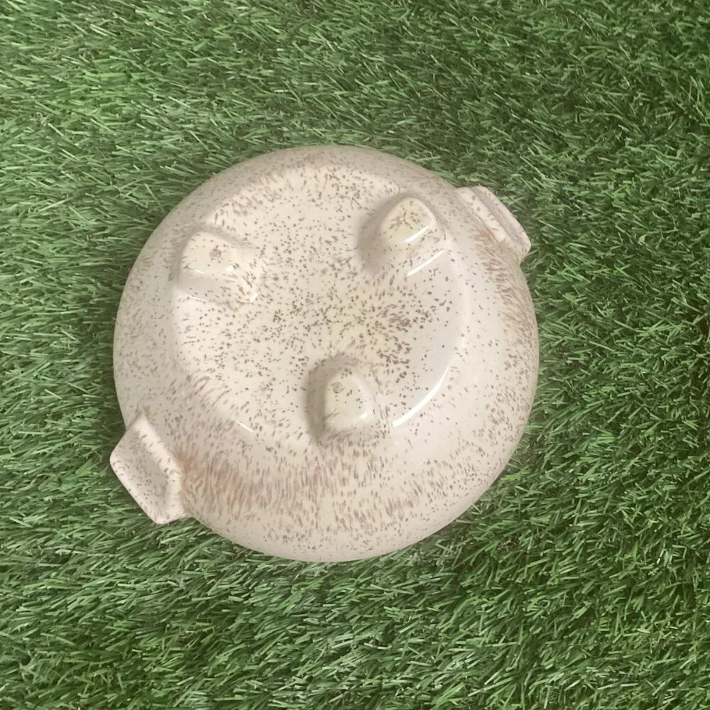 Vintage Ceramic Vase Cream Specks Planter